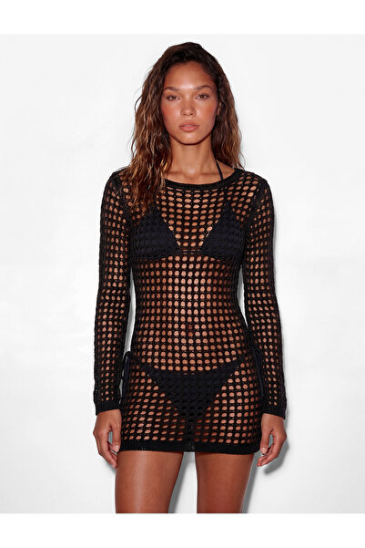 Koton Φόρεμα παραλίας με μακρύ μανίκι, στενή εφαρμογή, λαιμόκοψη ποδηλατικού ...