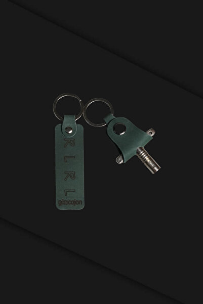 okecajon Deri Davul Anahtarı, Kişiselleştirilebilen, Hediyelik, El Yapımı, Drum Key Holder, Yeşil