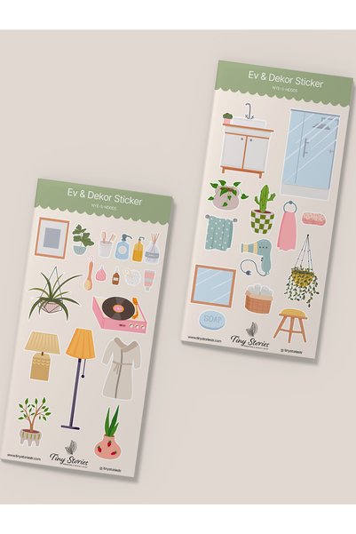 tinystoriestr Ev & Dekor Sticker Seti - 6 Sayfa / Ajanda,Çıkartma,Scrapbook