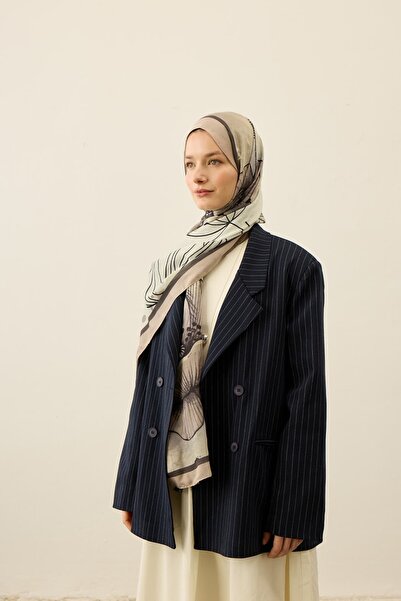 Modakaşmir Σάλι Liva Modal με σχέδιο παπαρούνας