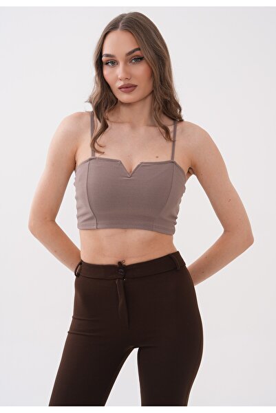 Vinales Μπλούζα με αγκράφα μπροστά σε στυλ κορσέ