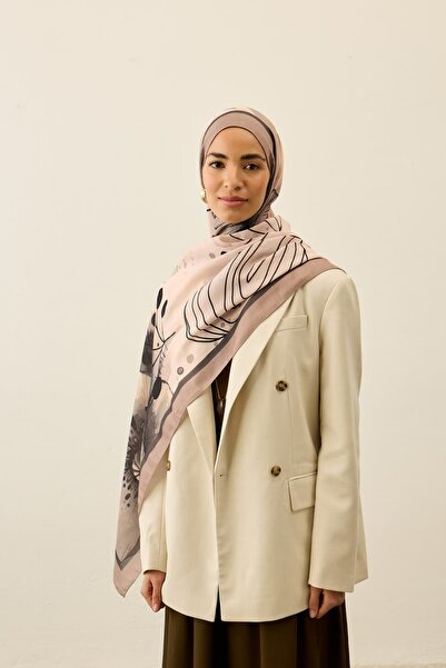 Modakaşmir Σάλι Liva Modal με σχέδιο παπαρούνας