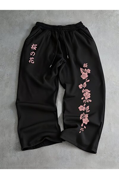 Toum Φόρμα φαρδιάς γραμμής με στάμπα Japan Sakura