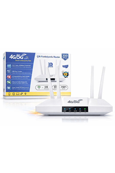 electroawm 4G/5G LTE SIM Kartlı Kablosuz Router – 300 Mbps Yüksek Hızlı WiFi ...