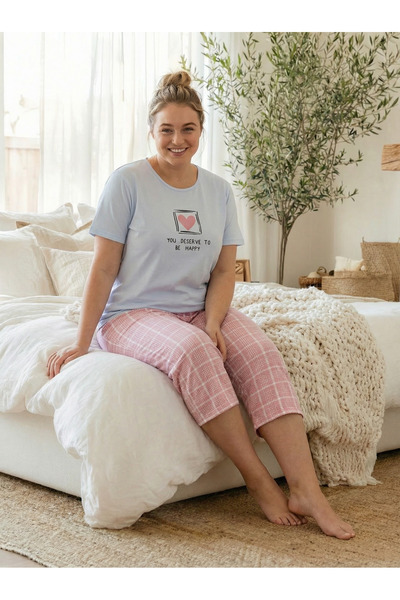 Elit Women's Plus Size Single Jersey Combed Cotton Comfortable Fit Short Slee...