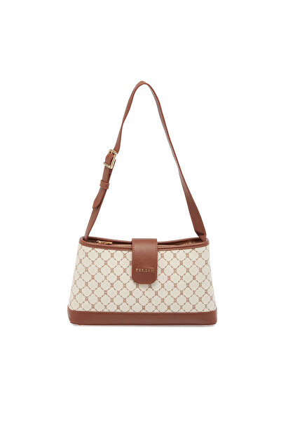 Tergan Bej Tekstil Kadın Omuz Çantası - S25K1TWC0704-S7G