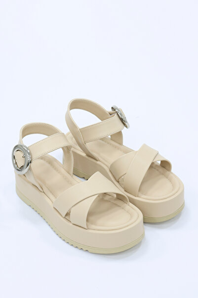 kajal ayakkabı Σανδάλια FEDORA με χιαστί λουράκια και χοντρή σόλα