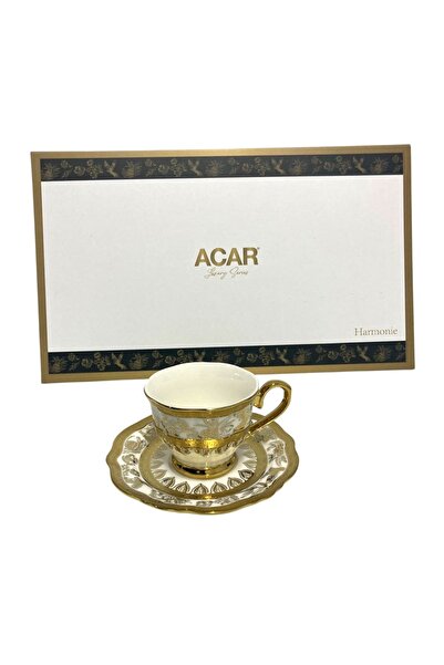 ACAR HXF-06927 Harmonie Gold Yaldızlı 6lı Kahve Fincan Takımı