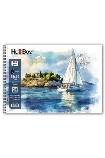 Herboy Τετράδιο για Ακουαρέλα 35*50 300γρ/τμ 12 φύλλα HRB-39627