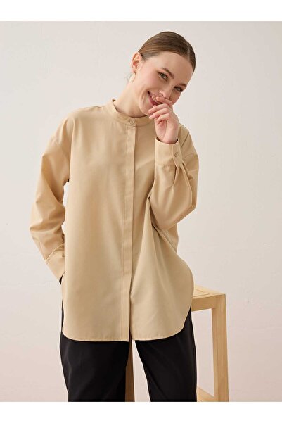 Benin Hakim Yaka Βασικό Τουνίκ - Μπεζ -