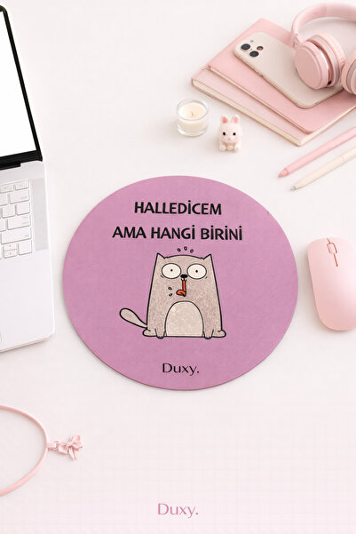 Duxy Espirili Rubber Mouse Pad, 19 cm, Αντιολισθητική βάση, Άνετο και μαλακό ...