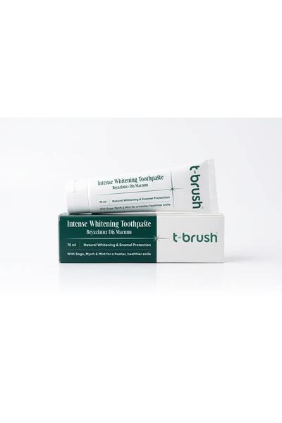 TBRUSH T-Brush Beyazlatıcı Diş Macunu 75ml – Günlük Ağız Bakımı ve Diş Beyazlatma Etkili ve Plak Karşıtı