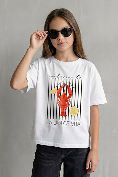 DMB BOYS & GIRLS Girl's Printed Cotton Relaxed Fit T-Shirt