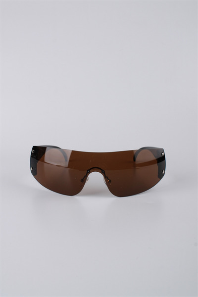 La Viva Women's Geometric Unibody Frame Brown Glass Sunglasses Gg25Lv8548R02