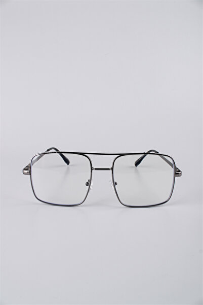 Silvio Monetti Unisex Smoked Metal Framed Square Glasses Gg25Sm2304Ar01