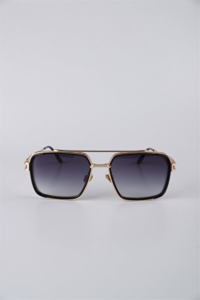 Max Polo Unisex Square Metal Frame Gradient Glass Sunglasses Gg25Mp3415R04