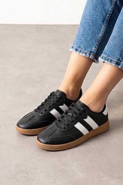 FUGA MODA Pantofi sport cu șireturi, cu dungi alb-negru, Fortuna