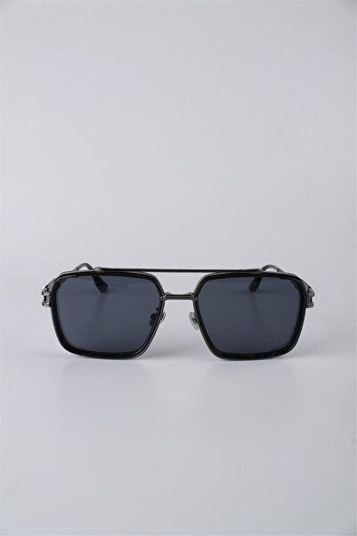 Max Polo Unisex Square Frame Metal Sunglasses Smoked Gg25Mp3415R01