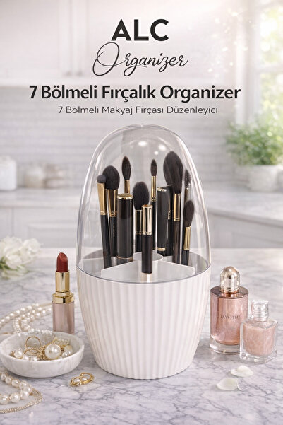 Snow Homs Λευκό Μακιγιάζ με 7 Διαμερίσματα - Σχέδιο Κάλυμμα Βάζου