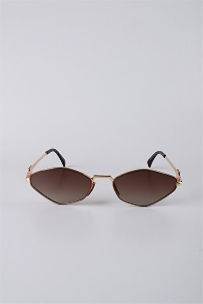 Max Polo Women's Geometric Metal Frame Brown Glass Sunglasses Gg25Mp3411R03