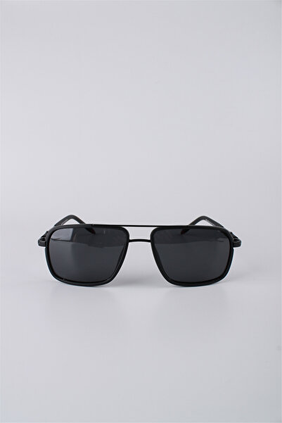 Max Polo Men's Sunglasses with Rectangular Frame Black Metallic Gg25Mp3425R01