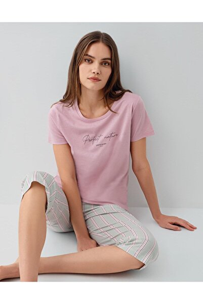 Pierre Cardin Γυναικείο Σετ Πιτζάμες Κάπρι – 50% Βαμβάκι, 50% Ύφασμα Modal