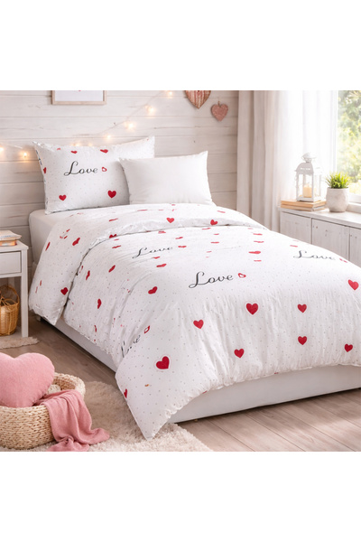 Single Duvet Cover Set 160x220cm | 2 Pillowcases | Fitted Bed Sheet 120x200+30