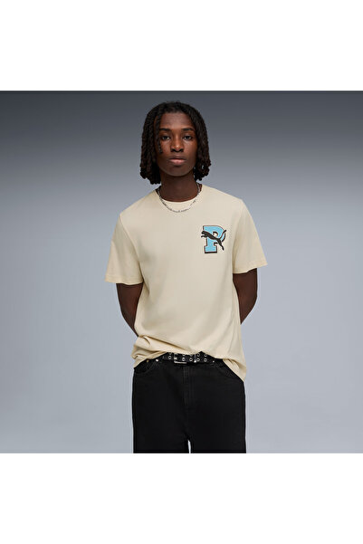 Puma Graphic Men's Beige Casual Style T-Shirt 69177687