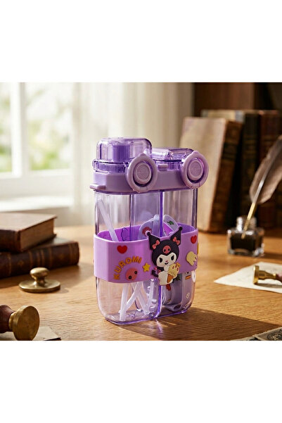 Mihristore Kuromi Çift Bölmeli Suluk Çocuk Matarası Okul Suluğu Suluk & Matara