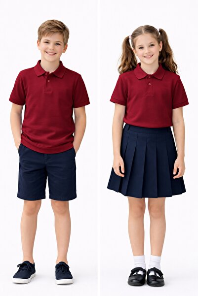BAGLAN Tricou cu mânecă scurtă și guler polo pentru băieți și fete BGL-ST05505