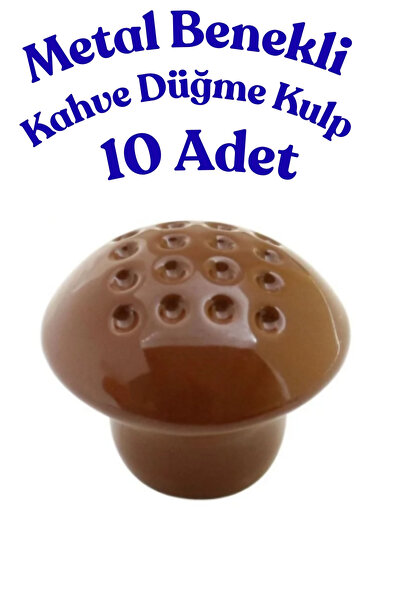 KAYRA LEATHER CRAFT 10 قطع من مقابض الأدراج المعدنية المستديرة المنقطة - مقبض...
