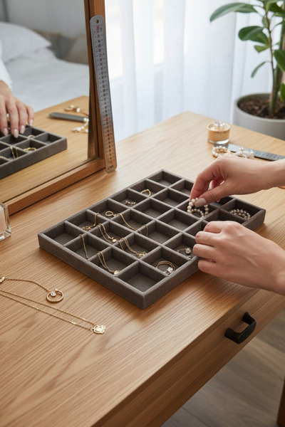 Moda fiesta Ξύλινος οργανωτής συρταριών από ύφασμα Baby Face 34x24x3 cm