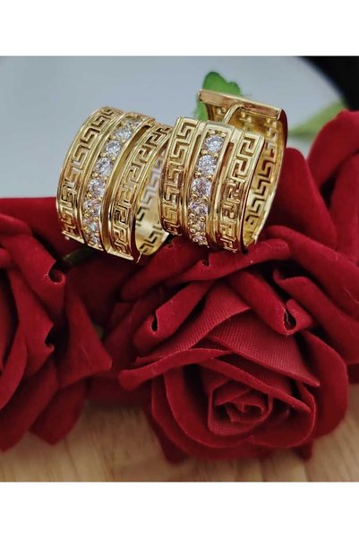OEM Cercei creole versa placati cu aur 14 k