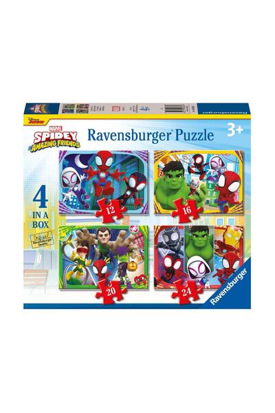 RAVENSBURGER Puzzle Spidey și Prietenii Săi Uimitori Este ora lui Spidey! 4 î...