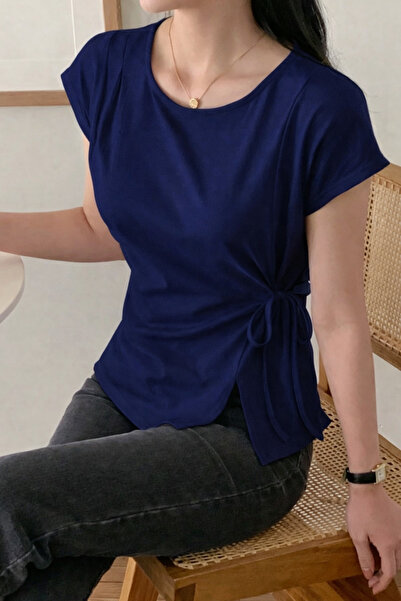 COOL TARZ Γυναικείο μπλουζάκι με λεπτομέρεια δεσίματος στο πλάι – Καθημερινό,...