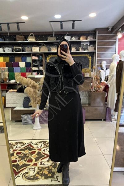 HUMEYRA فستان سترة الفراء