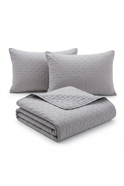 Meltem Κουβερλί 220x240 εκ. Καπιτονέ Υπερηχητικό Μικροΐνες Απαλής Υφής Σετ 3 ...