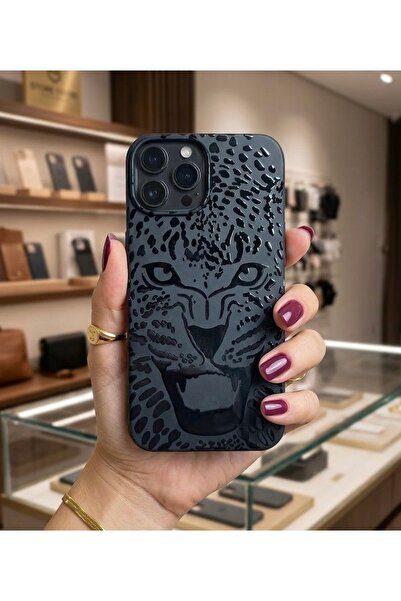 OVADA İphone 16 Uyumlu Leopar Desenli Silikon Telefon Kılıfı
