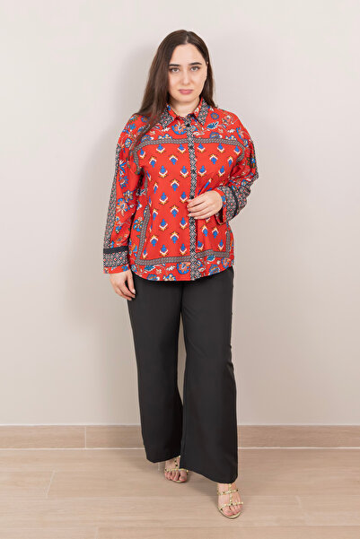 LINELLE Red Multicolor Ornamental Print Co-Ord Set