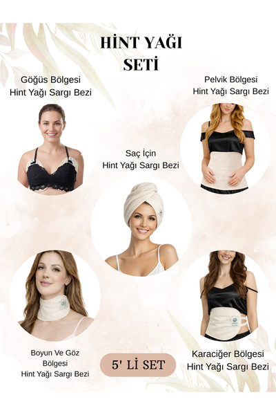 Dengeli Market HİNT YAĞI SARGISI 5'Lİ SET: KARACİĞER, PELVİK, BOYUN, SAÇ VE G...