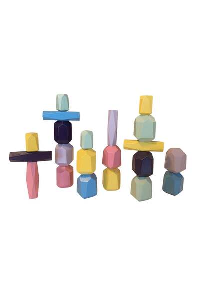 magni Μοντεσσόρι Πέτρες Στοίβαξης και Ισορροπίας σε Ξύλο (5772)