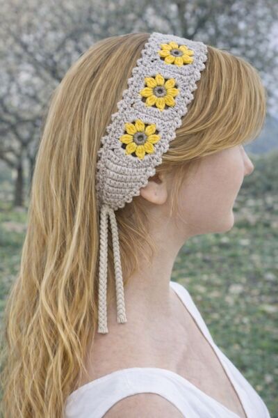 Moonys Design Moony’S Design Hand-Knitted Floral Headband – Adjustable with L...