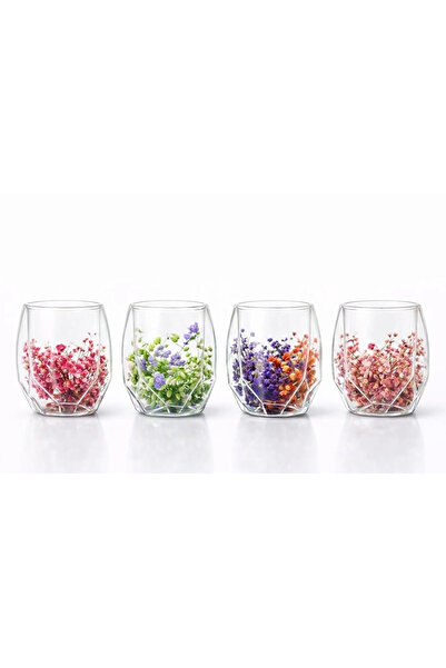 Epilons Double Glass Flowered Cup Alk4471