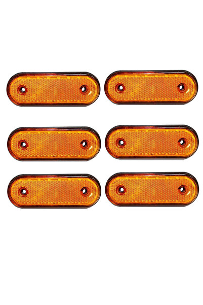 ERK 6x LED φώτα πλευρικής σήμανσης, Κίτρινα 12-24V