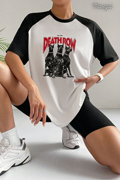 Massgai Unisex Death Row Dobermans Printed Oversize 100% Cotton T-Shirt