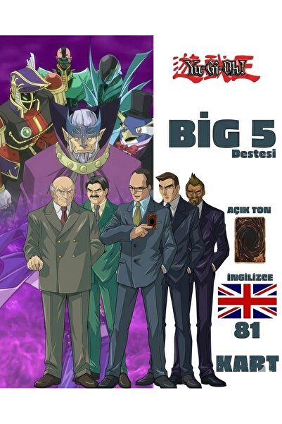 Cakmak Oyun Dukkani İngilizce Big 5 & Büyük 5'li Destesi 81 Yugioh Kartı Yu-G...