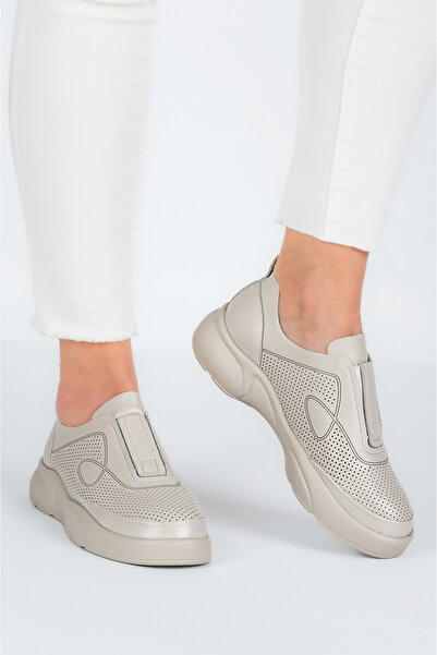 Lady Conf γυναικεία sneakers, δερματίνη, μπεζ