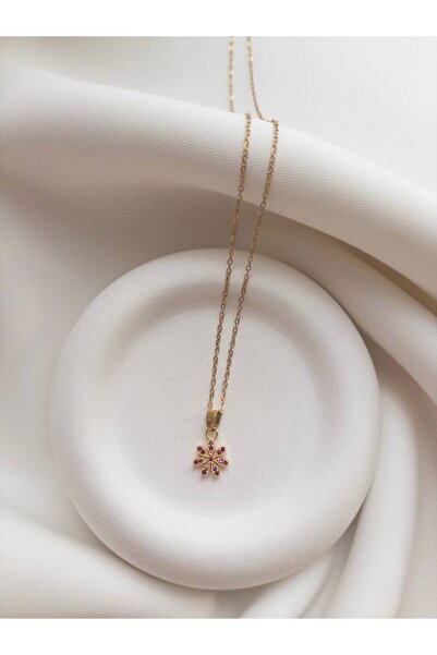 Minne Jewelry-Accessory Flower Necklace - Gold Color Flower Necklace - Steel ...