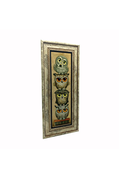 Sadrazam Χαριτωμένες κουκουβάγιες με στάμπα σε φυσική πέτρα 20X46UdG-91