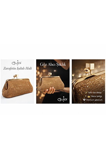 Guja 26YC2561 حقيبة سهرة مرصعة بالأحجار